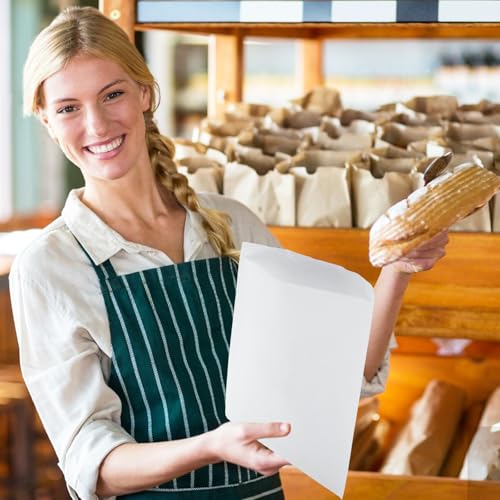 600 Pack Paper Sandwich Bags10x10 inch Wax Paper Bags (White-600PCS / 10x10 inch)