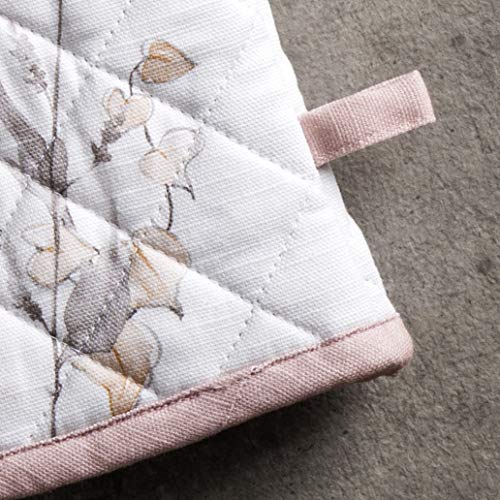 Maison d'Hermine Oven Gloves 100% Cotton Oven Mitt (058 - Meadow Florals - Brown / 7.5" x 13" (Oven Mitt))