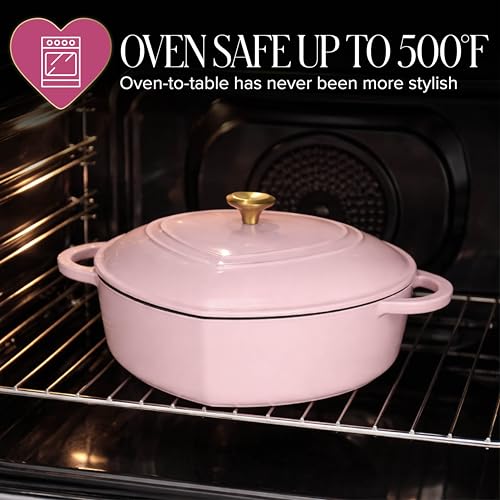 Enameled Cast Iron Braiser (Pink / 3.5-Quart)