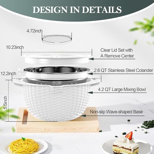 4 1 Colander with Bowl Set