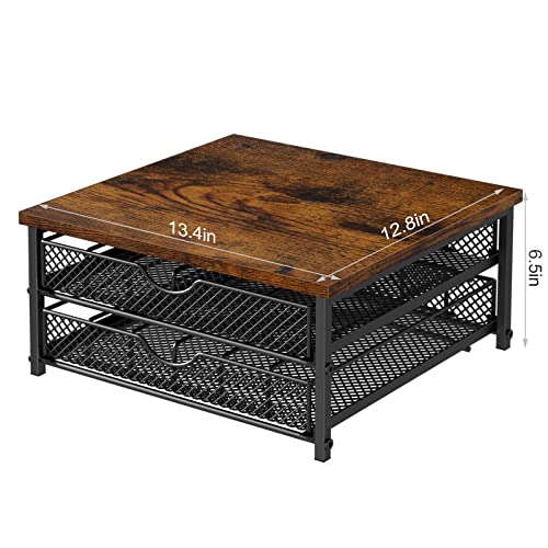 Coffee Pod Drawer K Cups Organizer 2 (2-Tier / Black)