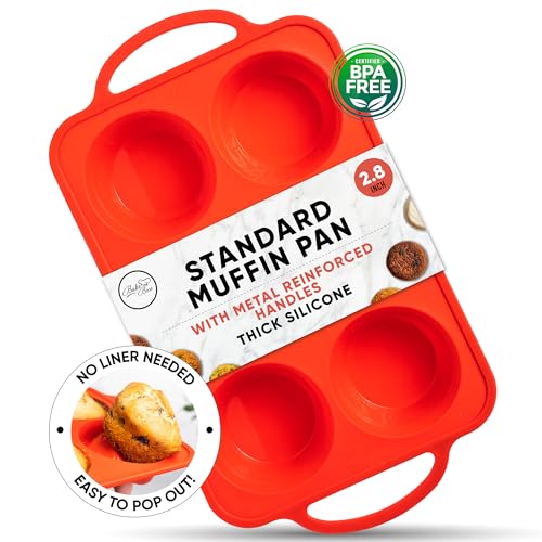 Silicone Muffin Pan (Red / Regular (6 Cups Pan))