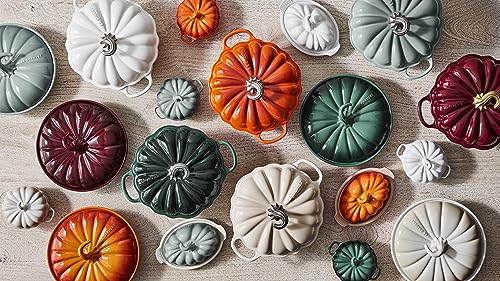 Stoneware Figural Pumpkin Baker with Lid (White)