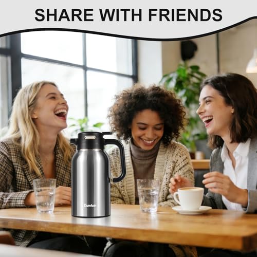 68 Oz Thermal Coffee Carafe (67.6 Ounces / silver/silver)