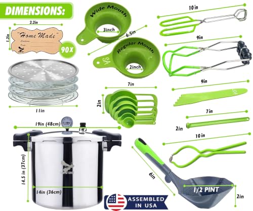 23 Qt Canning Pot with Canning Supplies Starter Kit (13-Piece Complete Kit)
