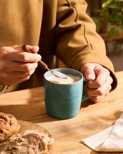 Coffee Mugs Set of 4 (Meteor-Peacock Green / 4 Count (Pack of 1))