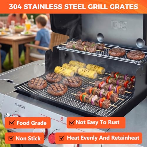 18.75" Grill Grates for Weber Genesis II 300 and II LX 300 Series (18.75" SUS304)