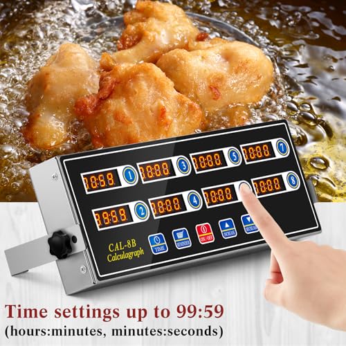 3 Pack 8 Channel Kitchen Timers for Cooking (8 Channel)