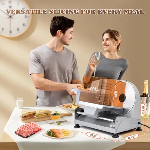 Electric Meat Slicer 200W With Stainless Steel Blades (7.5‘’ Blade)