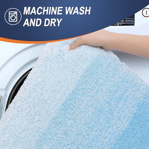 Bathroom Rugs Mat 34x21 (34" X 21" / Sky Blue)