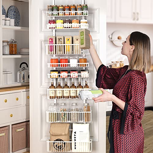 White Over The Door Pantry Organizer (White / 8-Tier)