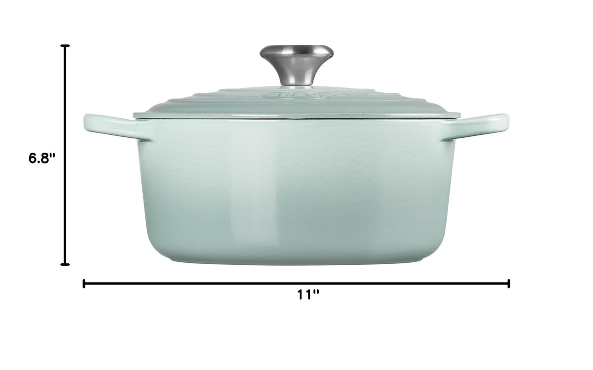 Enameled Cast Iron Round Dutch Oven (Sea Salt / 4.5 Qt)