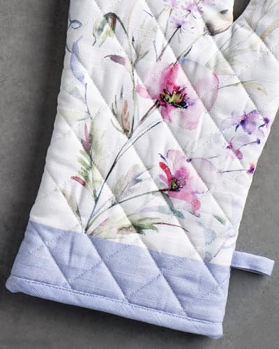 Maison d'Hermine Oven Gloves 100% Cotton Oven Mitt (068 - Summer Floral / 7.5" x 13" (Oven Mitt))