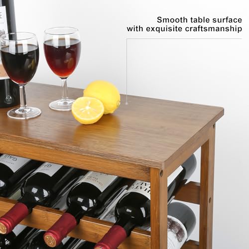 42 Bottles Bamboo Wine Rack (Walnut / 7-Tier)