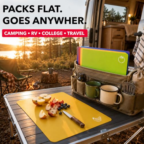 Camping Cutting Board Mats for Kitchen & RV (Vibrant)
