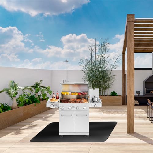 Large 65x40 inch under Grill Mats for Outdoor Grill (40x65 inch double side fireproof)