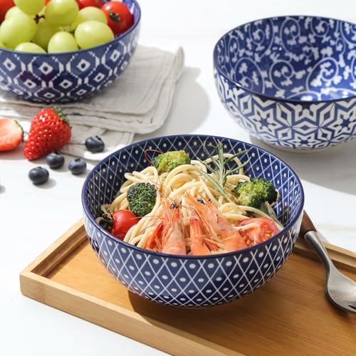 Ceramic Dinnerware Sets for 6 (Vintage Blue / 18 Pieces)
