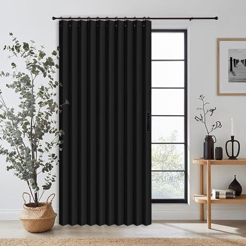 Doorway Curtains Privacy (Black / 52"W x 78"L (Pack of 1))