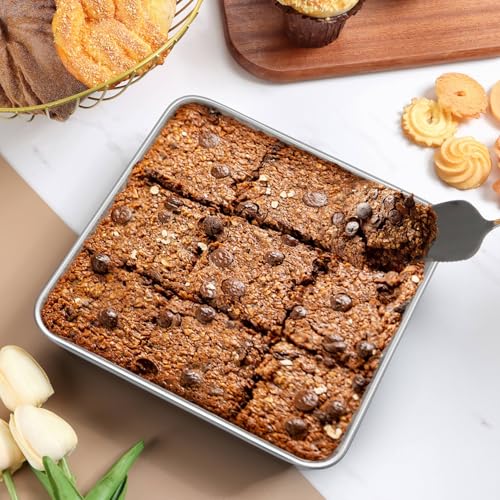 2 Pack 8 x 8 Inch Square Cake Pan (8'' x 8'')