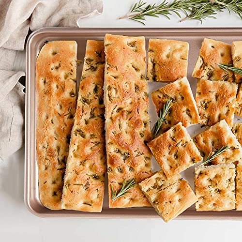 12.7 Inch Nonstick Baking Sheets & Cookie Trays for Oven (Gold - 12.7 inch)