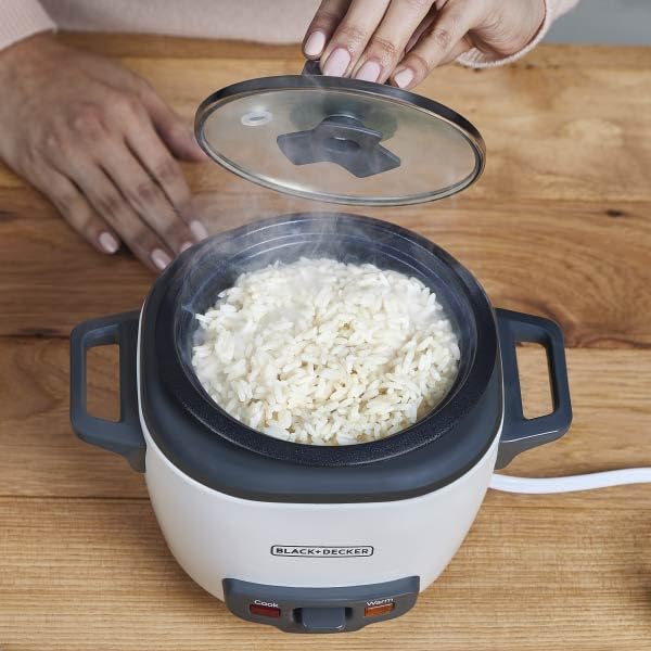 3 Cup Rice Cooker with Steaming Basket (3-cup / rice cooker)