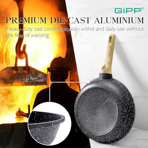 21Psc Pots and Pans Set Non Stick (Dark Gray / 21 Pieces)