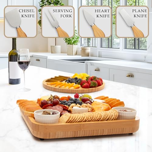Premium Bamboo Charcuterie Board (Icon Set)