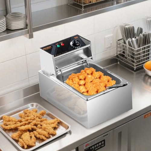 11.4QT Electric Commercial Deep Fryer with Basket & Lid