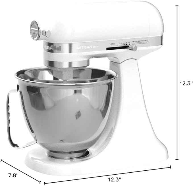 KitchenAid Artisan Mini 3.5 Quart Tilt-Head Stand Mixer - KSM3316X - White