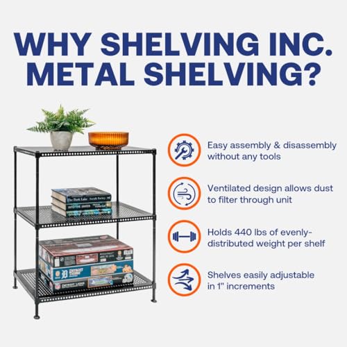 Shelving Inc. 12" d x 24" w x 28" h 3 (3 Count)