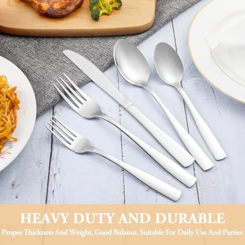 30 Piece Silverware Set Service for 6 (Silver)