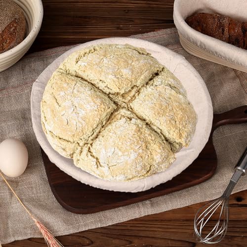 Banneton Bread Proofing Basket 10 Inch Sourdough Proofing Basket with Liner