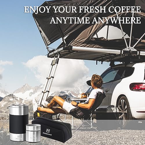 French Press Coffee Maker Set (Stainless Steel / 12 fl oz (350 ml) + 1.4 fl oz (100 ml))