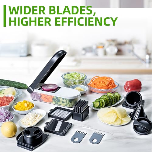 Vegetable Chopper with Container (Black / 12 in 1)