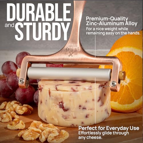 Zulay Adjustable Cheese Slicer (Copper)