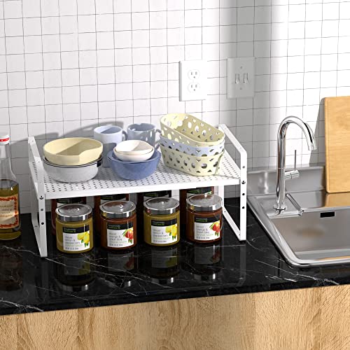 Large Expandable Cabinet Storage Shelf Organizer Rack
