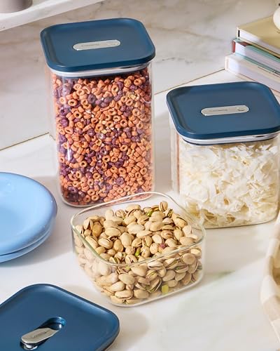 26 Piece Ultimate Airtight Glass Food Storage Containers with Lids (Navy / 26-Piece Set)