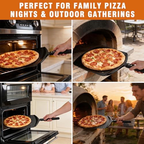 Perforated Pizza Peel 12 Inch Non (black-bm)