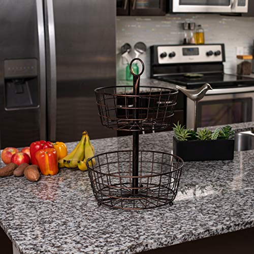2 Tier Wire Fruit Basket (2 Basket)