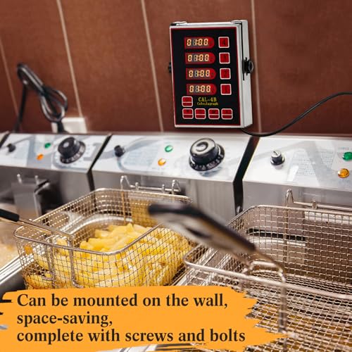 1 Pack Commercial Digital Kitchen Timer for Cooking (4 Channel)