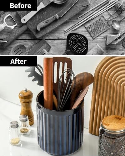Kitchen Utensil Holder (Navy Blue / Set of 2)