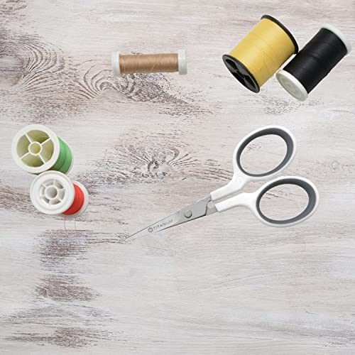 4" Embroidery Scissors with Straight Titanium (4 inches / 4" Straight)