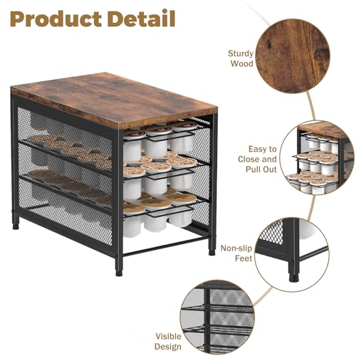 Coffee Pod Holder for Counter (Black-54 Pod)