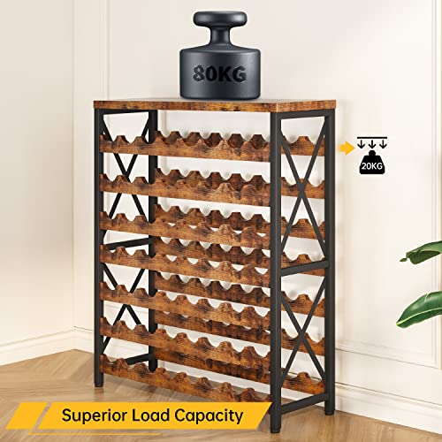56 Bottle Wine Rack Freestanding Floor (Industrial)
