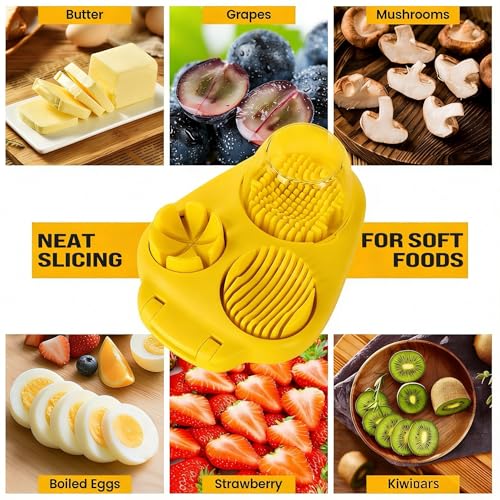 3‑in‑1 Hard Boiled Egg Slicer Cutter Dicer Chopper