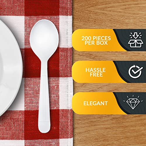 Heavy Weight Disposable Plastic Soup Spoons (Soup Spoons)