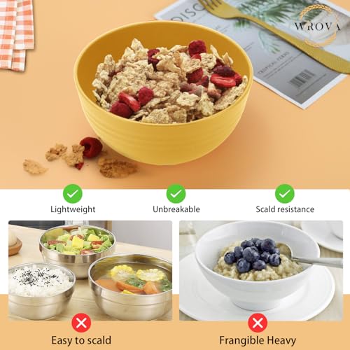 Wheat Straw Bowl Set of 8 (26 oz / Yellow)