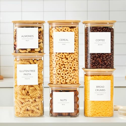 Square Glass Food Storage Containers (6 Count)