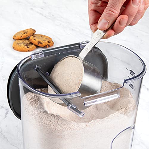 International ProKeeper+ Clear Plastic Airtight Food Baker's Kitchen Storage Organization Container Canister Set with Magnetic Accessories (2- Piece Set)