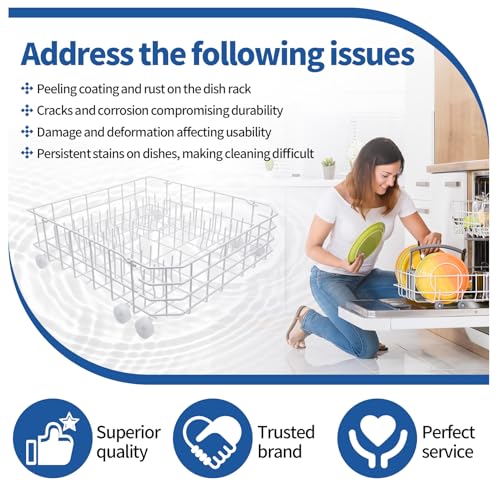 WD28X31819 WD28X10284 Replacement Lower Dishwasher Rack Compatible with GE (WD28X31819 Dishwasher Lower Dishrack)